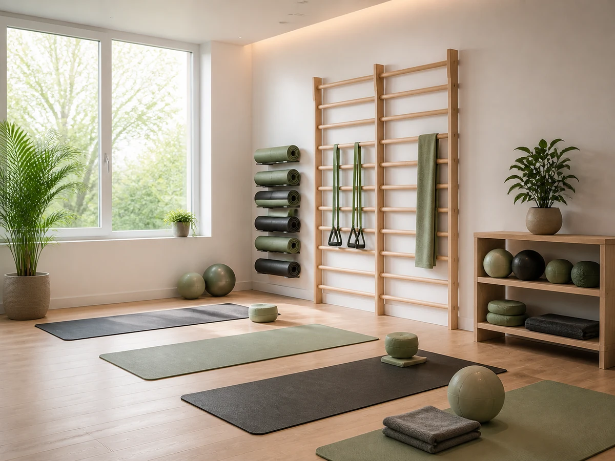 Bewegungsraum mit Matten und Trainingsmaterial