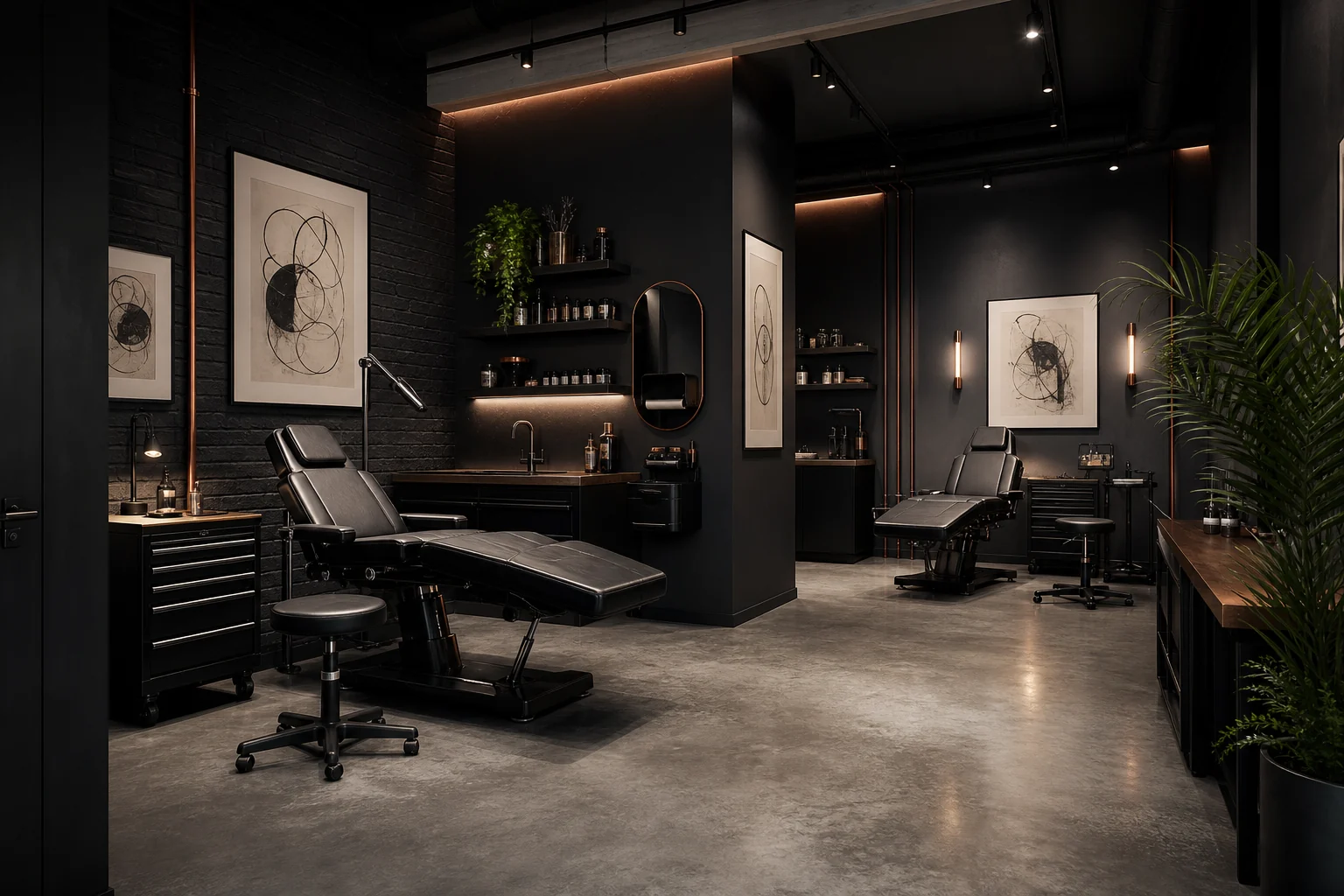 Tattoo-Studio und Nachsorge in der NOIR-INK-Demo